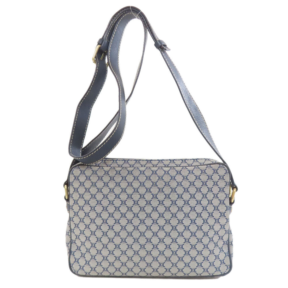Celine Canvas Bag Macadam Shoulder Long Brown